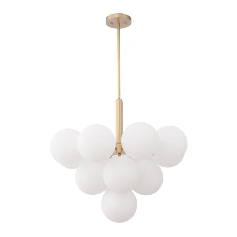 Lustre verre nordique salon - vue 5