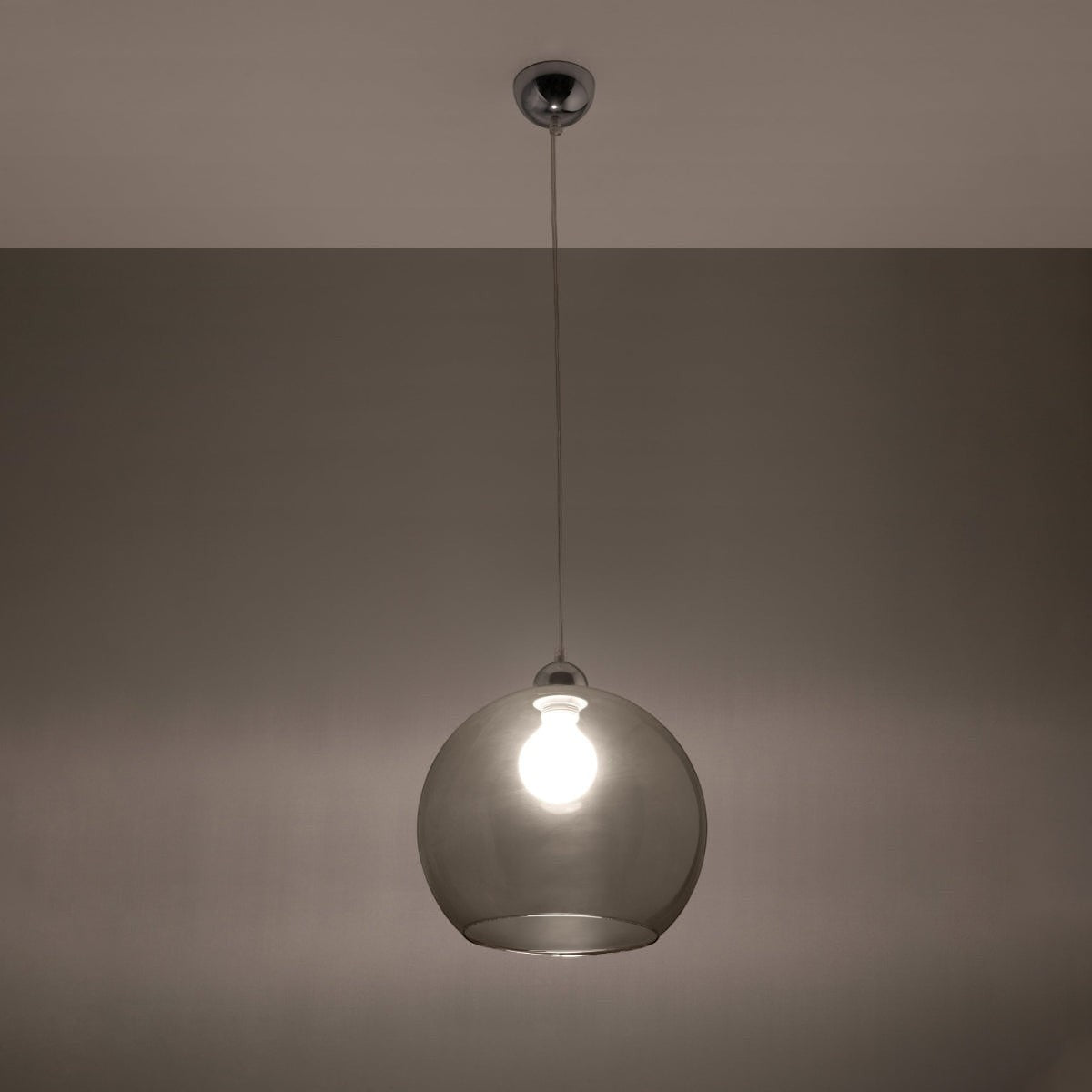 Suspension verre boule - vue 1