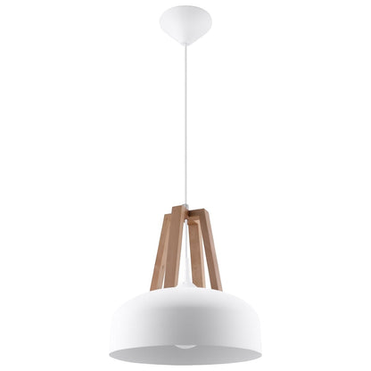 Suspension bois scandinave blanc - vue 2
