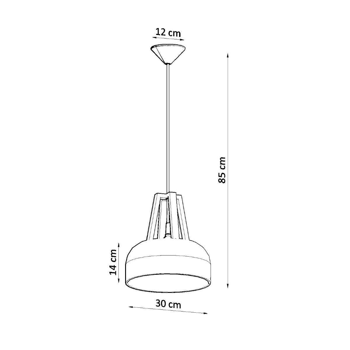 Suspension bois scandinave blanc - vue 4