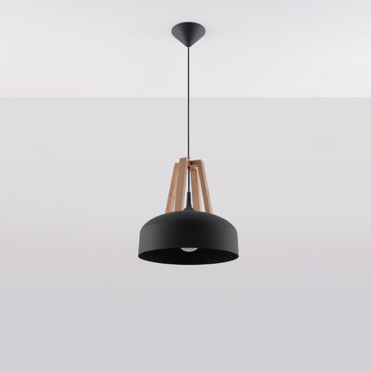 Suspension bois dome - vue 3