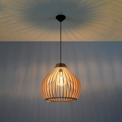 Suspension bois scandinave salon 2 - vue 1