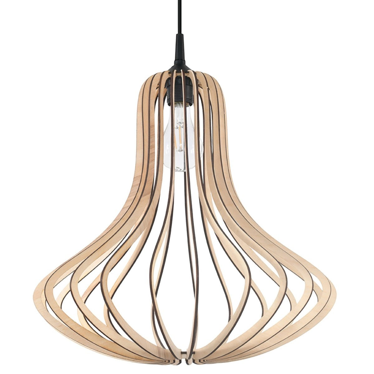 Suspension bois scandinave salon - vue 2