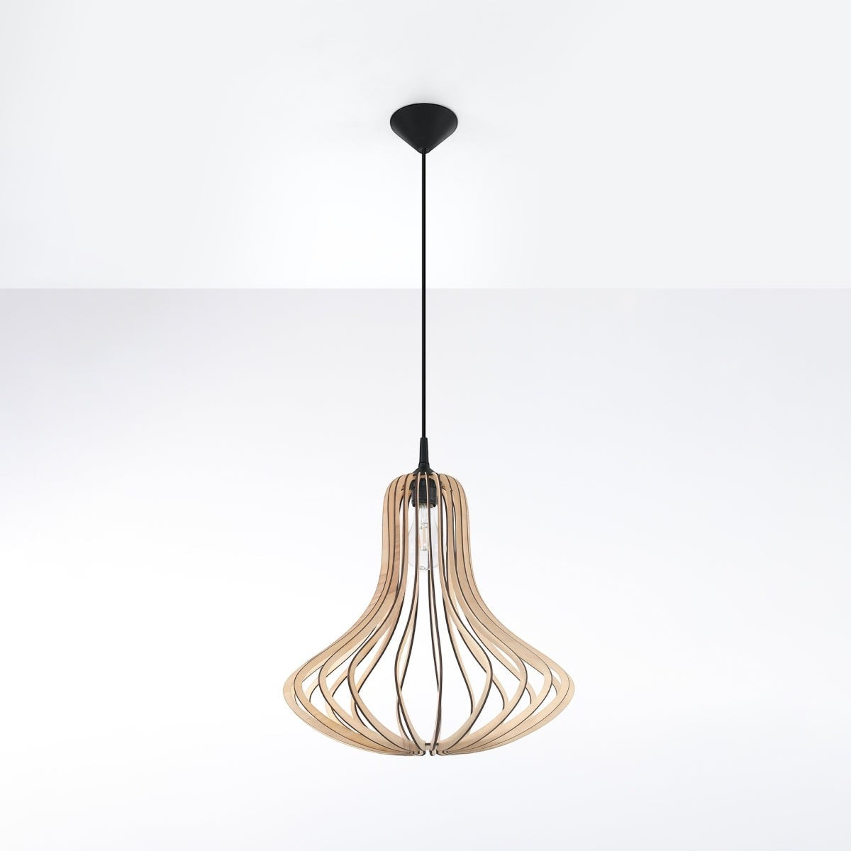 Suspension bois scandinave salon - vue 3