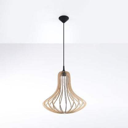 Suspension bois scandinave salon - vue 3