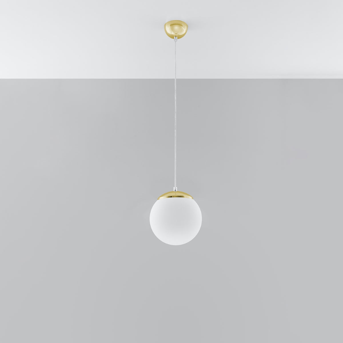 Suspension verre globe salon - vue 3