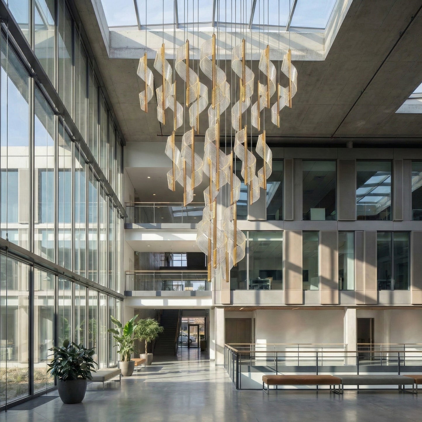 Lustre spirale salon - vue 2