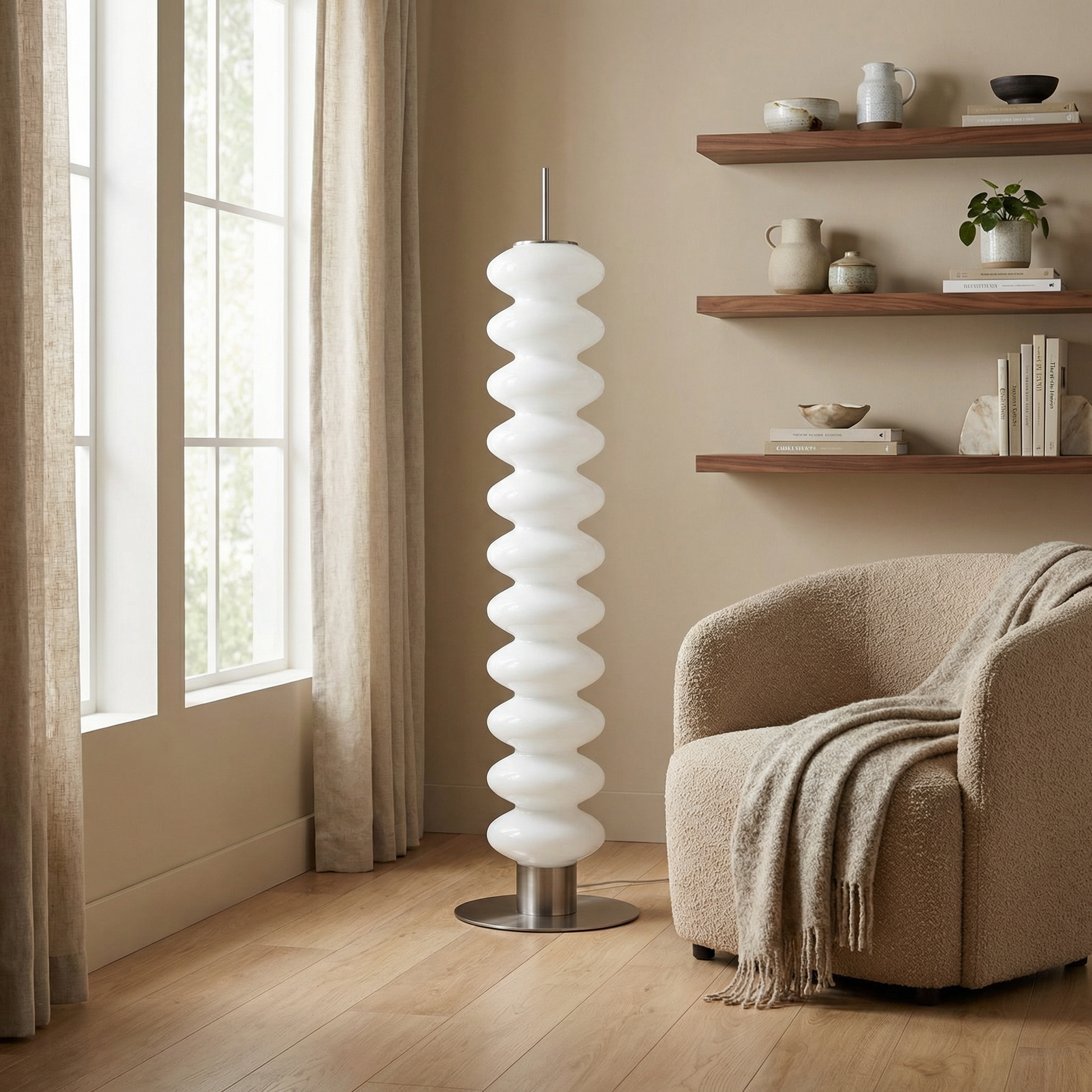 Lampadaire acrylique contemporain variateur - vue 2