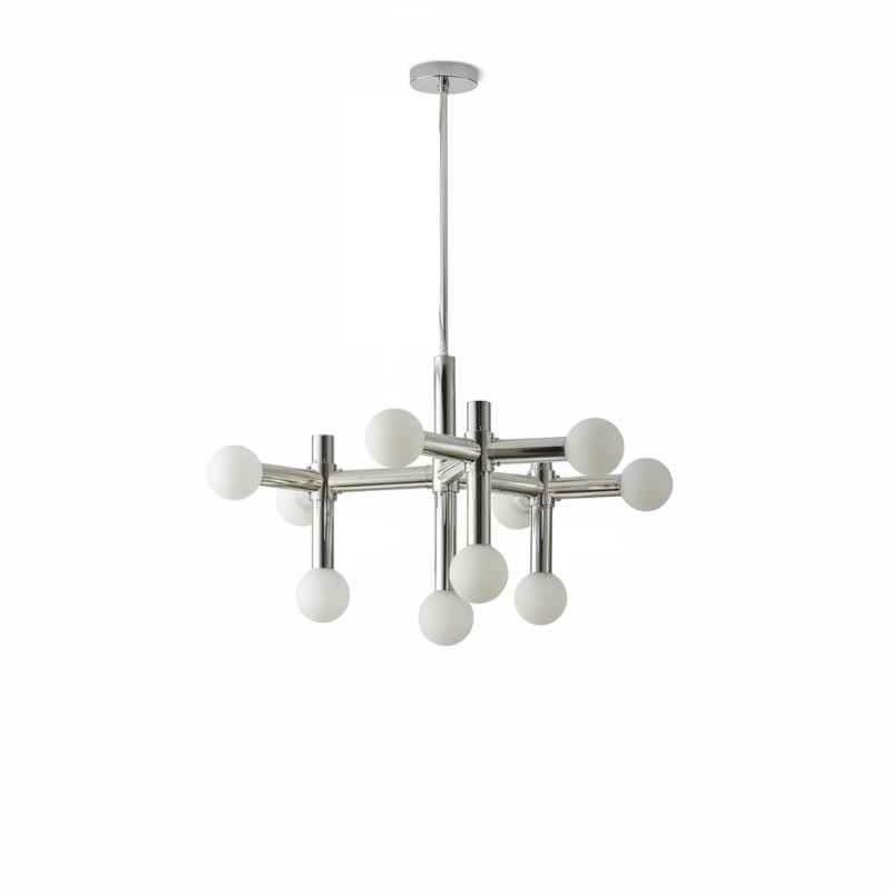 Lustre verre nordique salon 2 - vue 1
