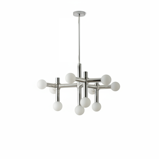 Lustre verre nordique salon 2 - vue 1