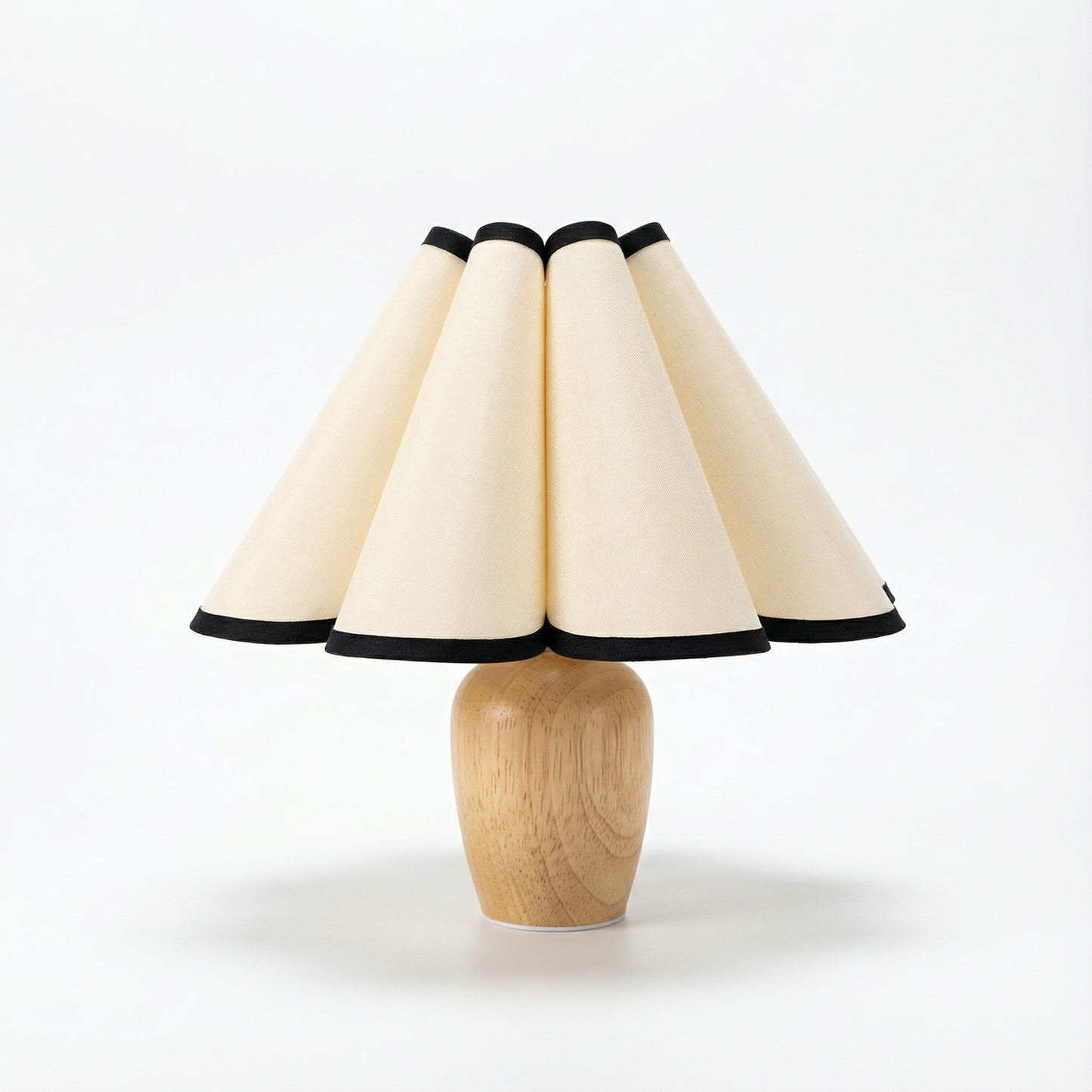 Lampe de Table en Bois avec Abat-jour