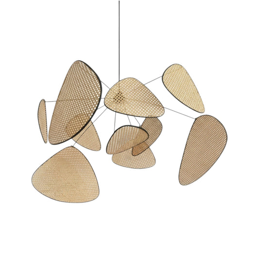 Lustre bambou boheme salon - vue 1