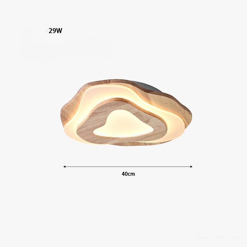 Plafonnier bois led - vue 5