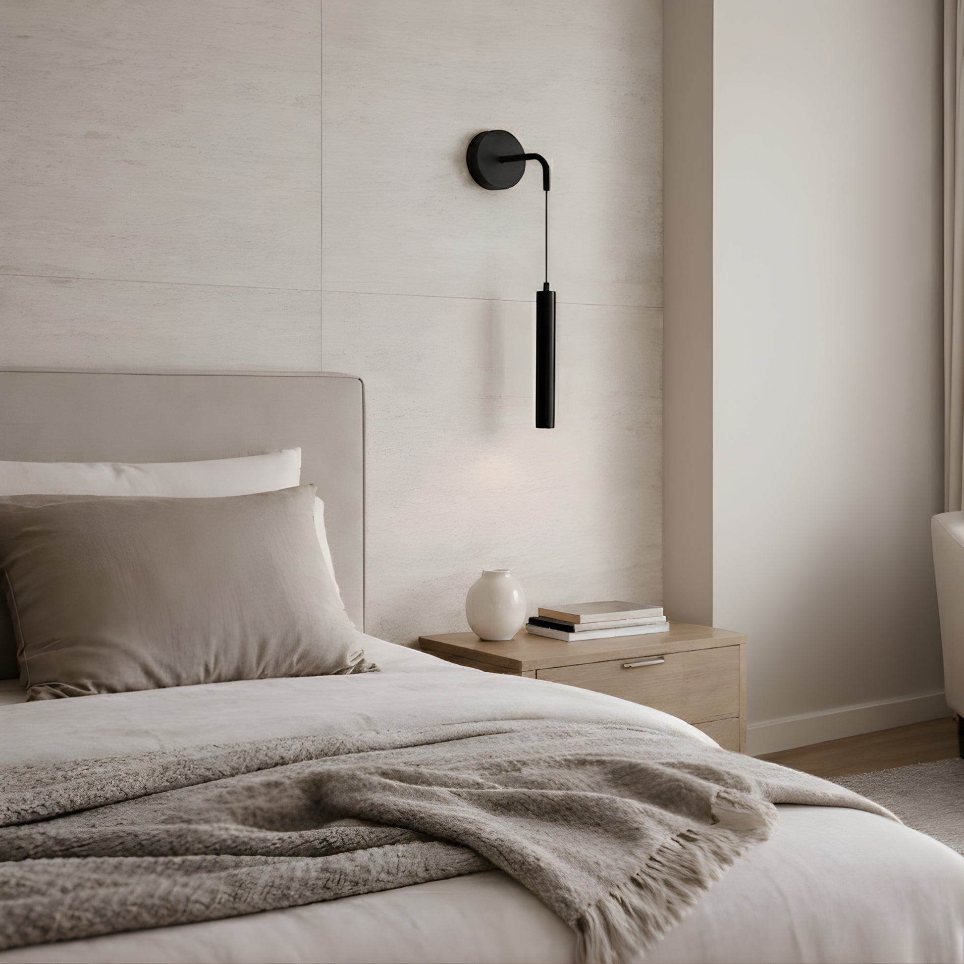 Applique murale metal noir chambre 2 - vue 2