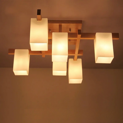Plafonnier bois minimaliste led - vue 4