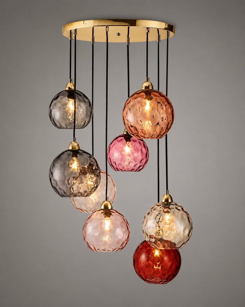 Suspension Verre Colorée Ambiance Joyeuse et Moderne – Célestro
