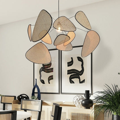Lustre bambou boheme salon - vue 5