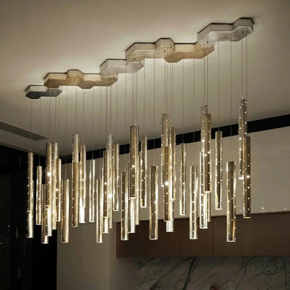 Lustre acier led salon - vue 4