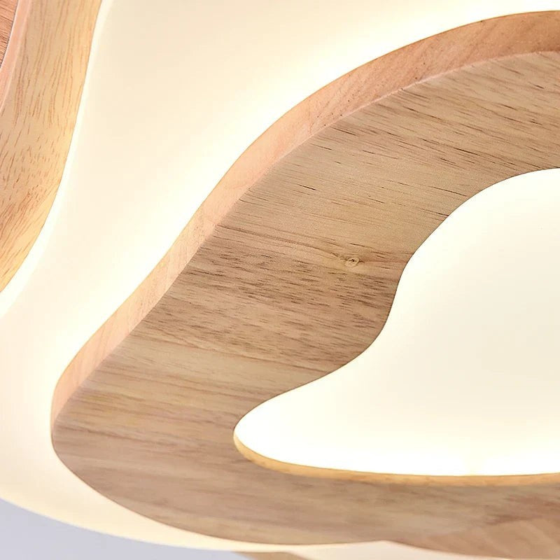 Plafonnier bois led - vue 4