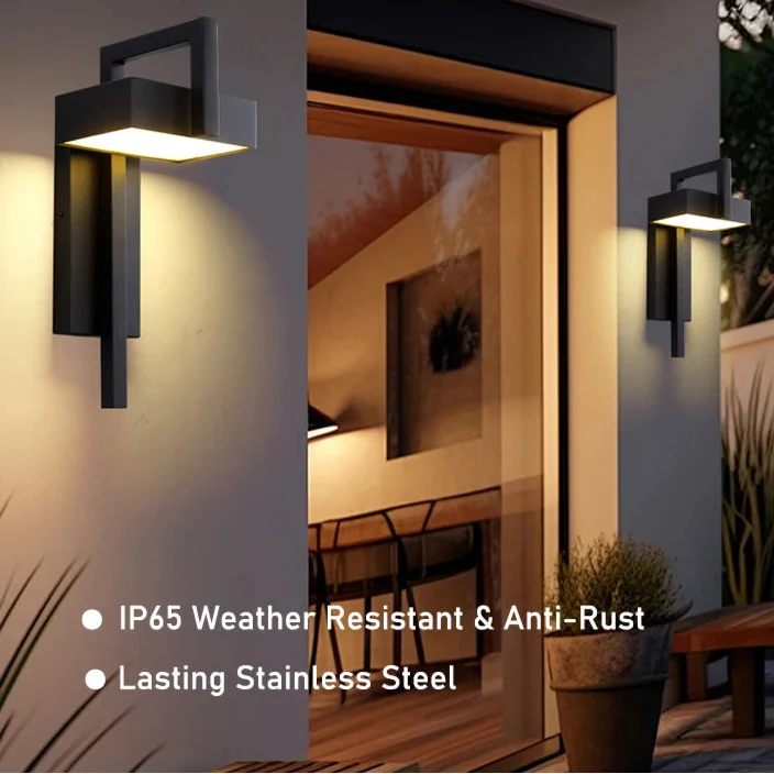 Applique murale acier noir exterieur - vue 5