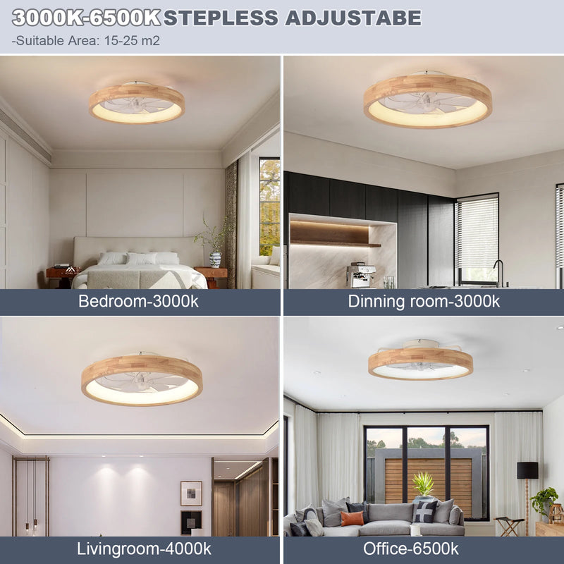 Solstice - Plafonnier ventilateur LED dimmable