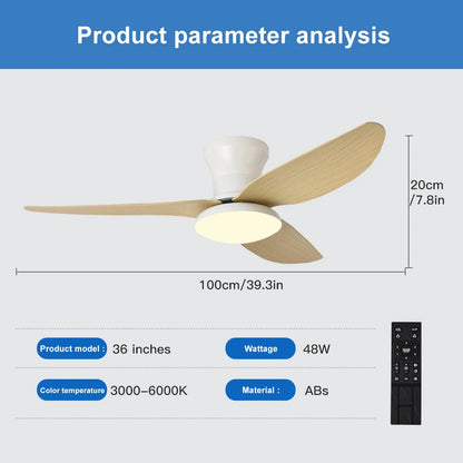 Arthur - Ventilateur connecté LED avec télécommande
