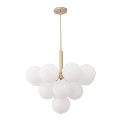 Lustre verre nordique salon - vue 5