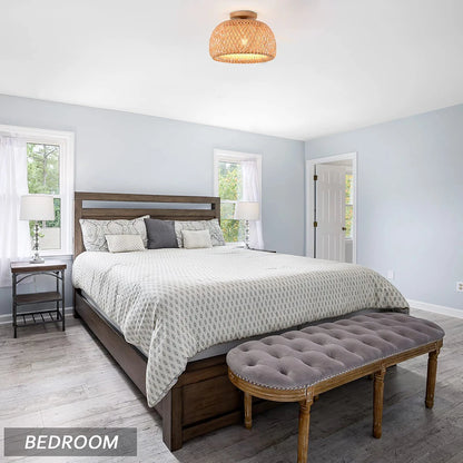 Plafonnier en Bambou Fait Main : Éclairez Votre Espace avec Style Boho