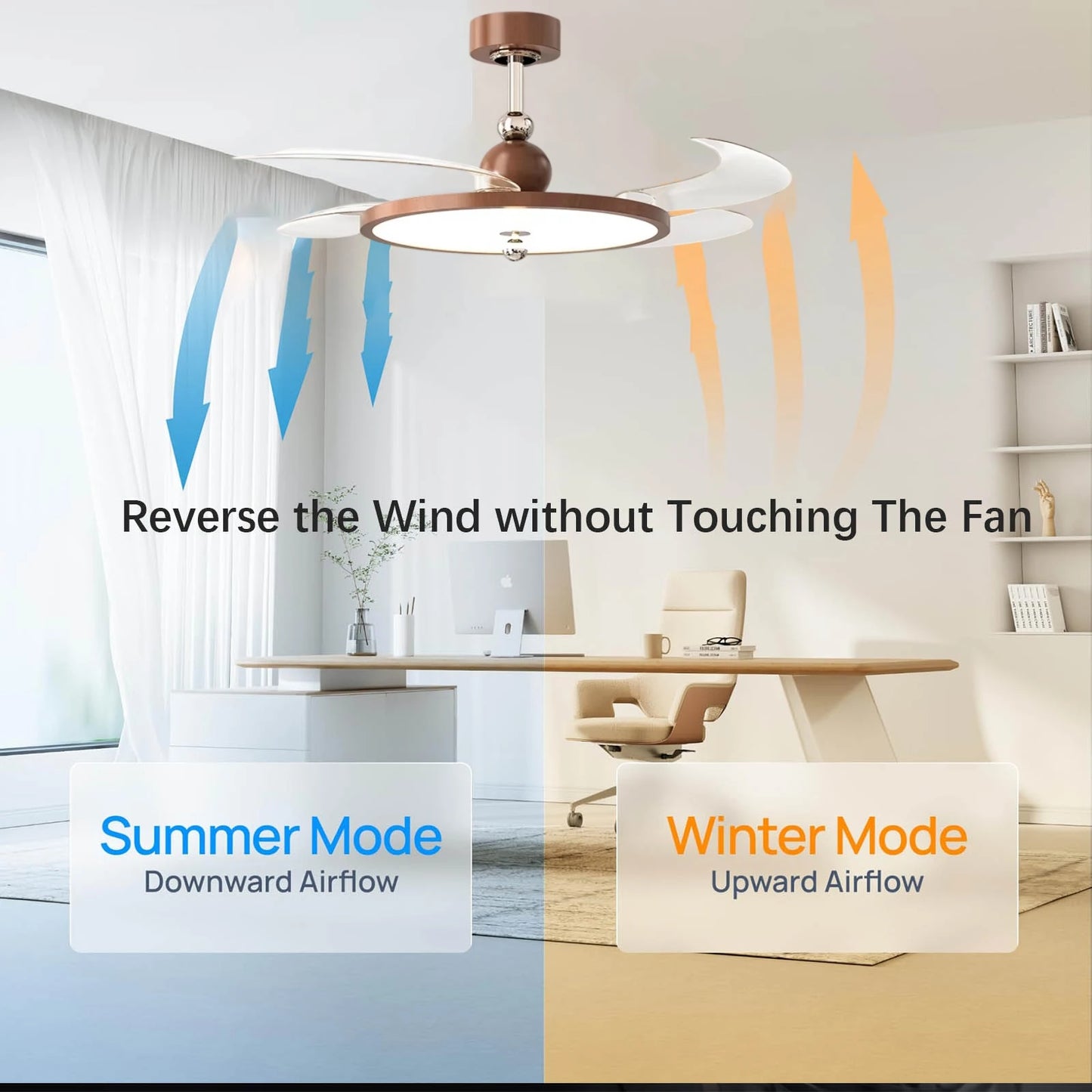 IRIS - Ventilateur rétractable discret ultra-plat