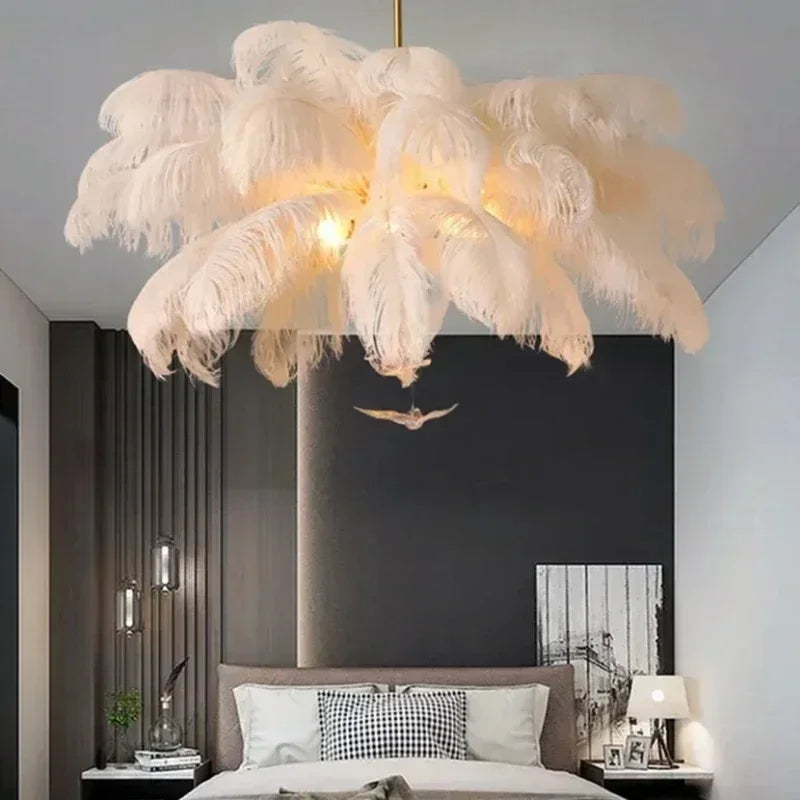 Lustre plumes salon - vue 2
