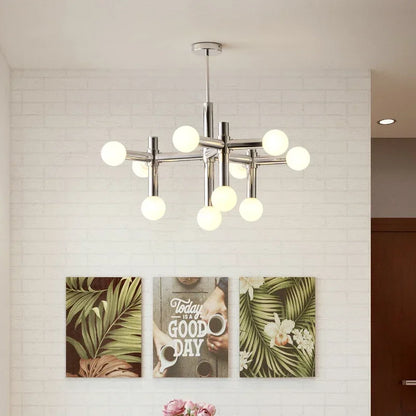 Lustre verre nordique salon 2 - vue 5