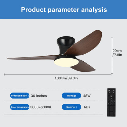 Arthur - Ventilateur connecté LED avec télécommande