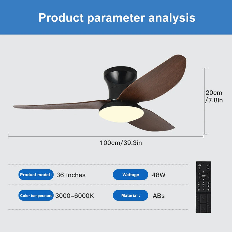 Arthur - Ventilateur connecté LED avec télécommande