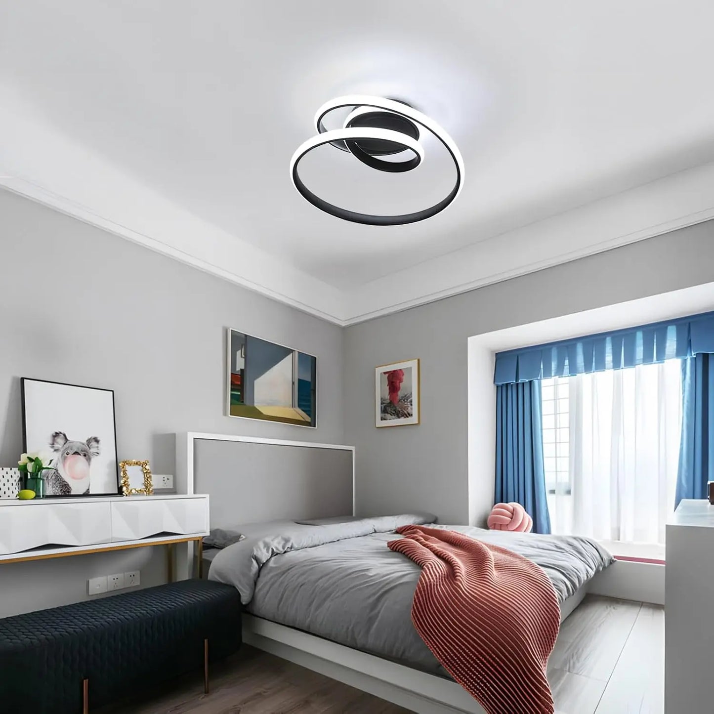 Plafonnier aluminium led salon - vue 5