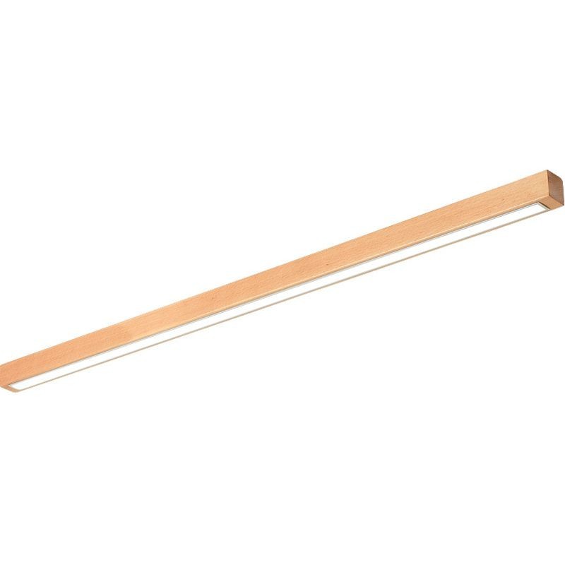 Applique murale Dimoree linéaire en bois naturel avec éclairage LED chaud au design minimaliste et moderne