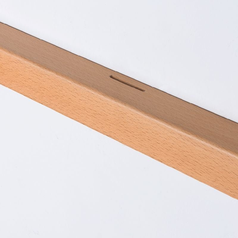 Applique murale Dimoree linéaire en bois naturel clair au design minimaliste et épuré