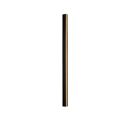 Applique murale extérieure LED Dimoree au design minimaliste et linéaire en métal noir pour terrasse ou jardin