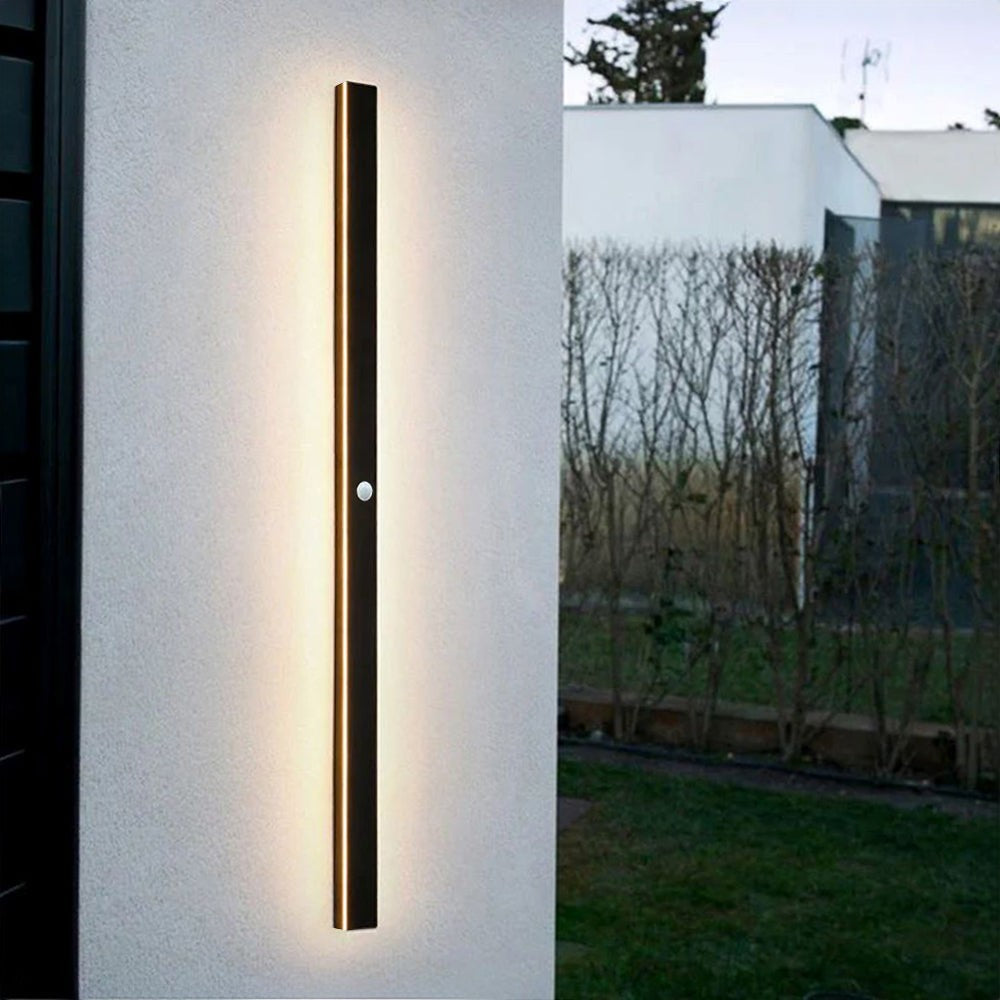 Applique murale extérieure Dimoree LED minimaliste noire en métal pour éclairage de jardin et terrasse