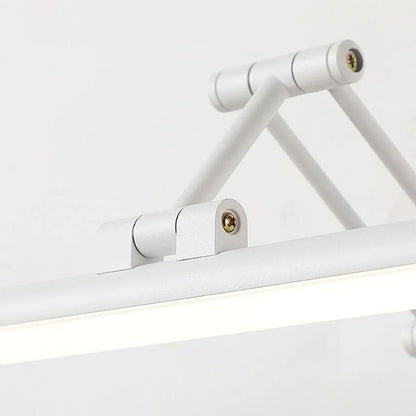 Applique murale linéaire Dimoree blanche en métal avec éclairage LED réglable pour un intérieur moderne