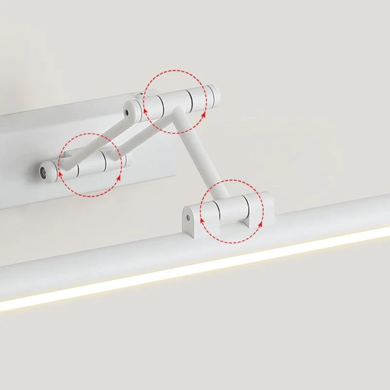 Applique murale linéaire Dimoree blanche réglable en métal avec éclairage LED pour un design moderne et fonctionnel