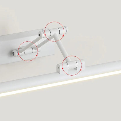Applique murale linéaire Dimoree blanche réglable en métal avec éclairage LED pour un design moderne et fonctionnel