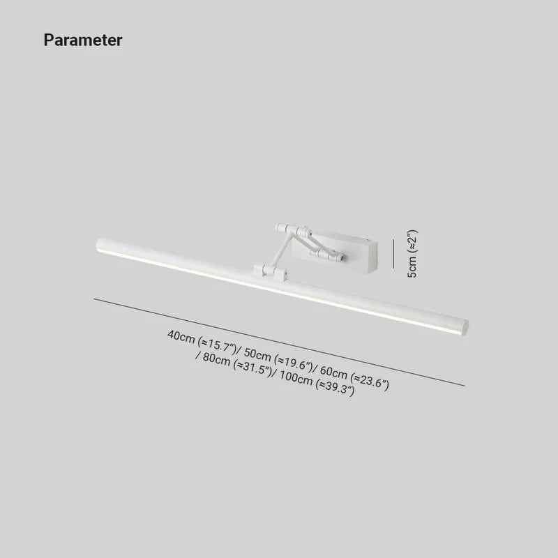 Applique murale linéaire Dimoree réglable en métal blanc avec éclairage LED pour un design moderne et épuré.