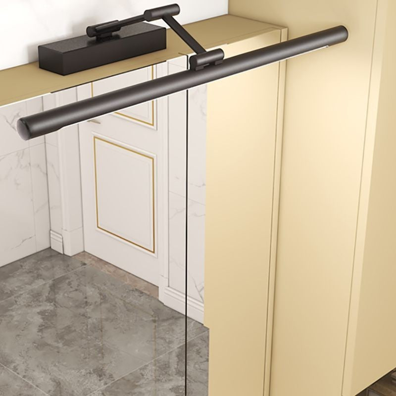 Applique murale linéaire Dimoree noire réglable en métal avec éclairage LED moderne pour intérieur élégant