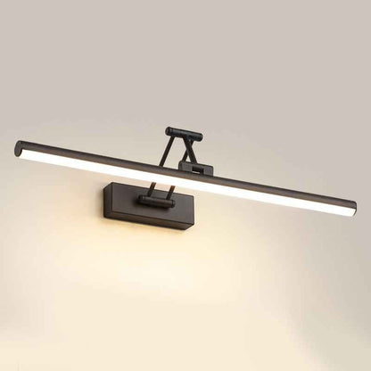 Applique murale linéaire Dimoree noire réglable avec éclairage LED moderne pour salon ou salle de bain