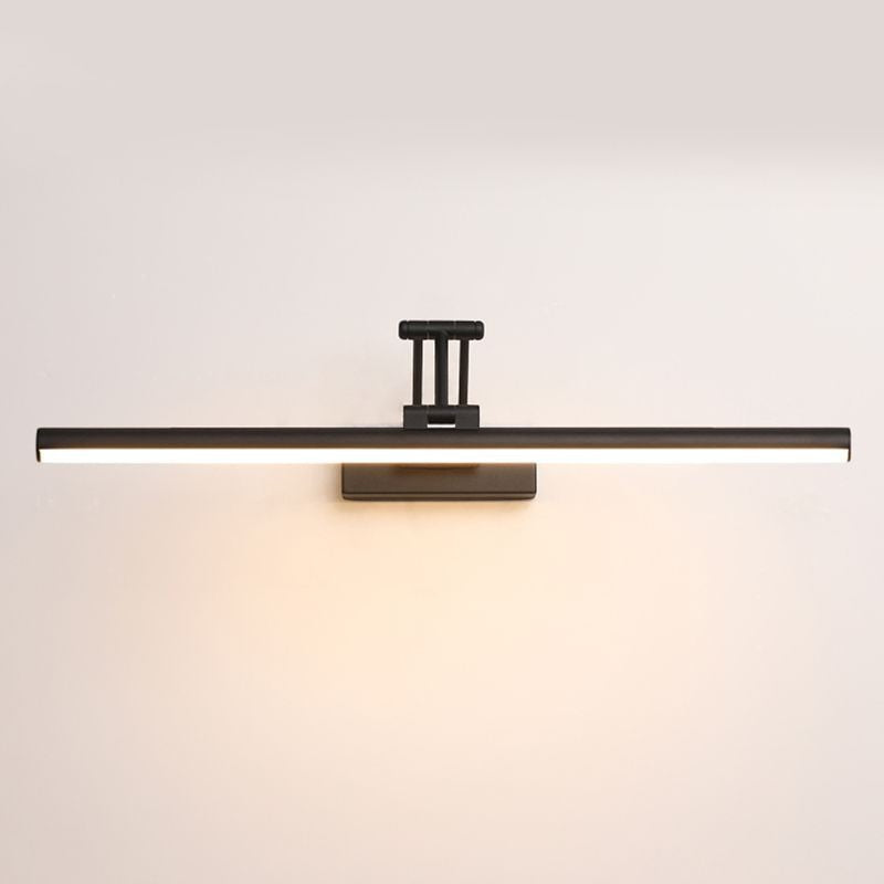 Applique murale linéaire Dimoree noire réglable avec éclairage LED moderne pour salon ou salle de bain