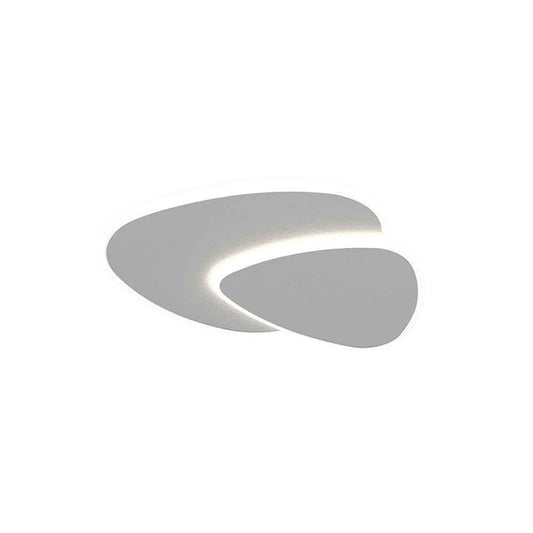 Plafonnier Dimoree blanc au design triangulaire moderne en métal avec éclairage LED dimmable pour intérieur