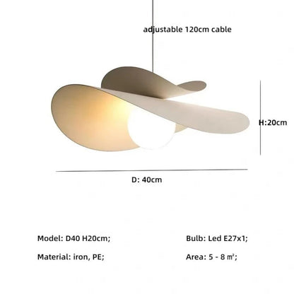 Suspension Dimoree en fer blanc au design nordique avec globe lumineux LED, style japonais moderne