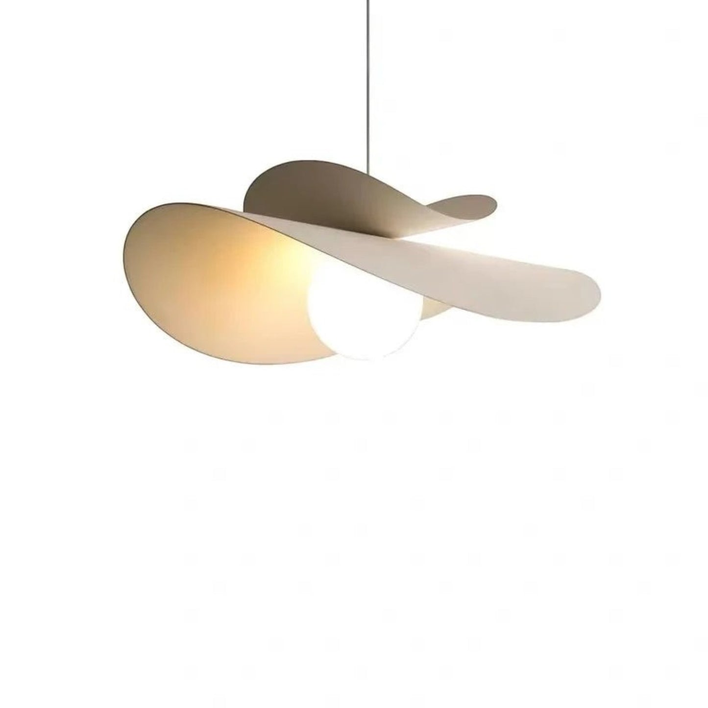 Suspension Dimoree en fer blanc au design nordique avec diffuseur LED sphérique pour un éclairage élégant