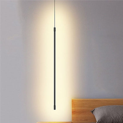 Suspension lumineuse tubulaire Dimoree noire mate au design minimaliste pour un éclairage d'ambiance élégant