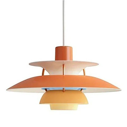 Suspension Dimoree Macaron multicolore en métal au design moderne avec abat-jour superposés pour éclairage intérieur